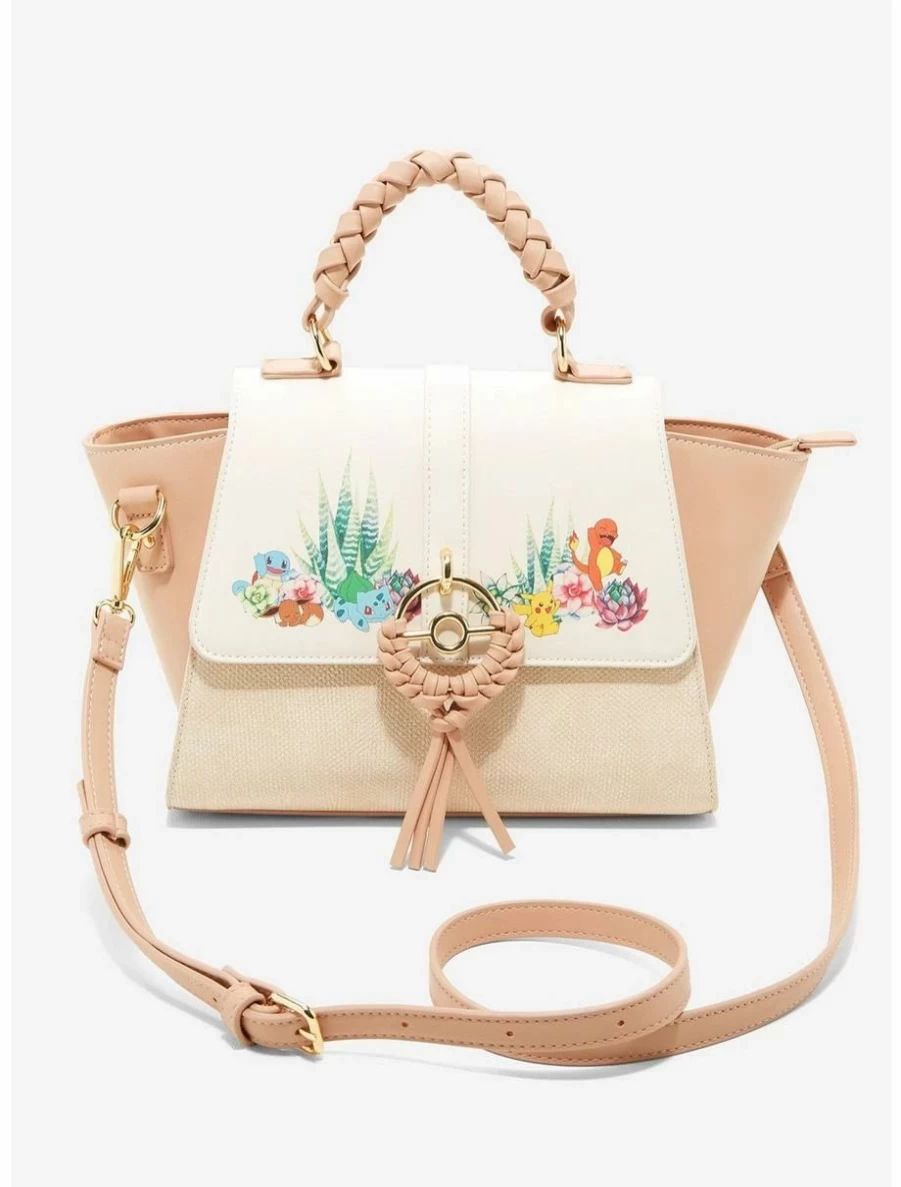 "Exclusive BoxLunch Pokemon Succulent Woven Handbag – Cute Anime Themed Tote"