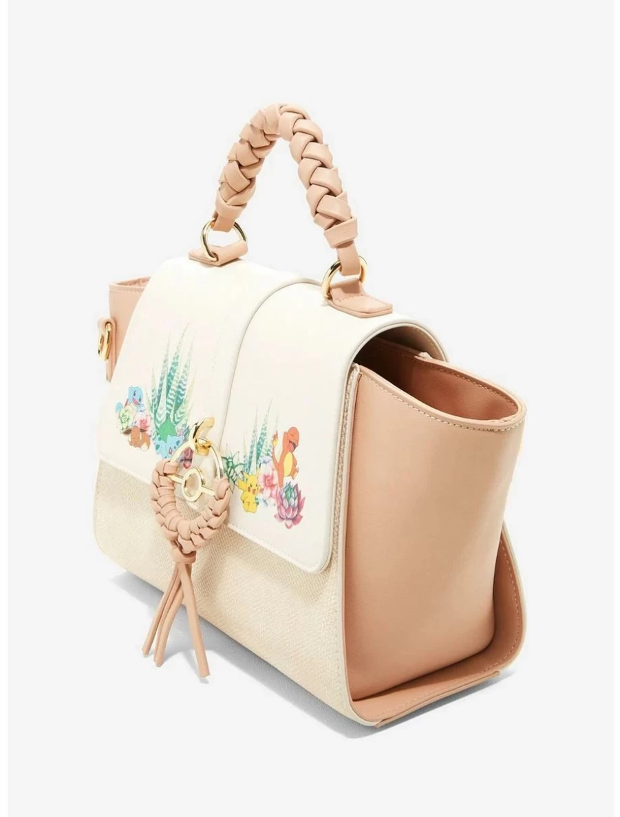 "Exclusive BoxLunch Pokemon Succulent Woven Handbag – Cute Anime Themed Tote"