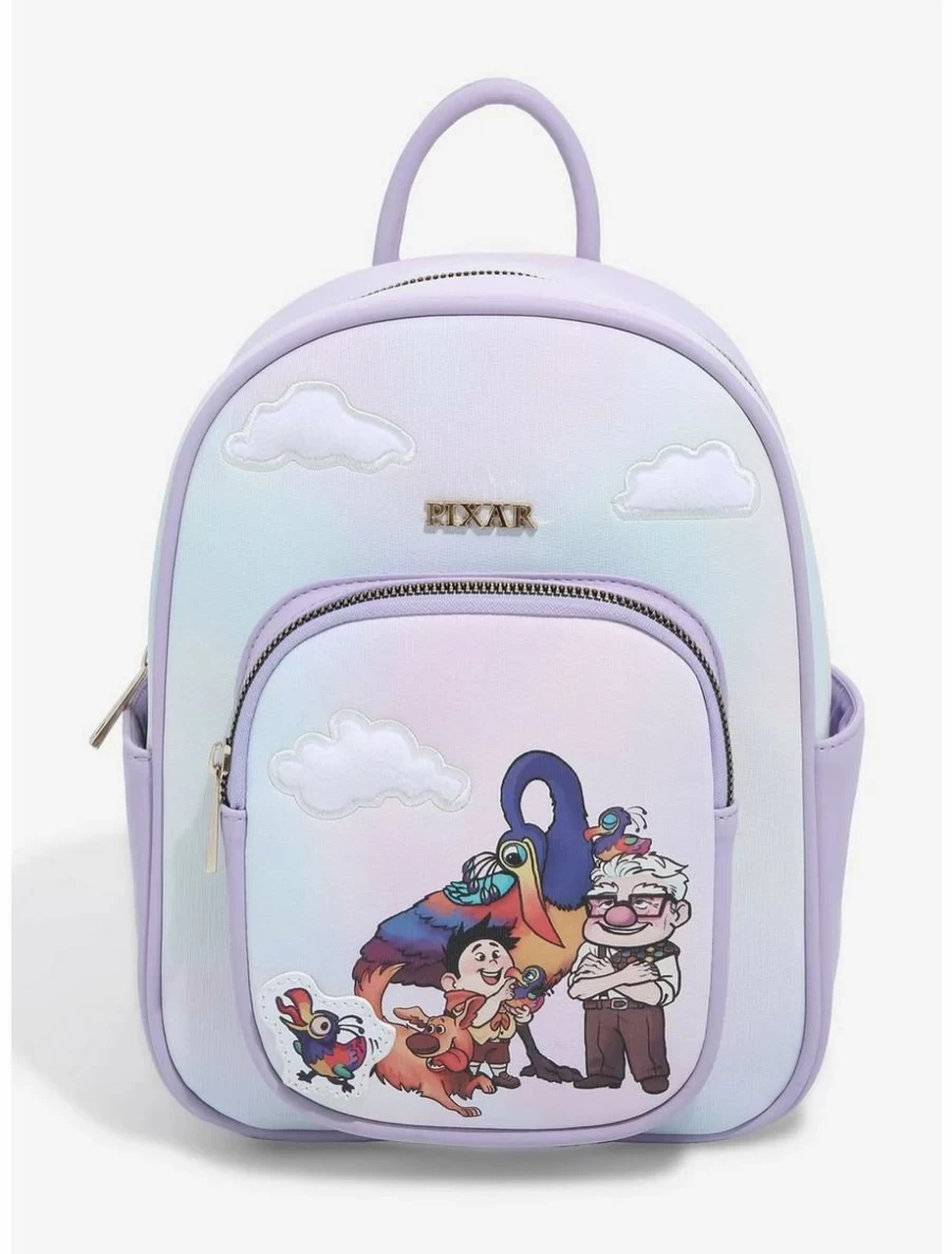 Disney Pixar Up Mini Backpack Exclusive - Russell Dug Carl Ellie Group Portrait Design