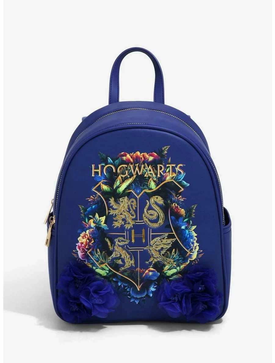 Harry Potter Hogwarts Crest Mini Backpack - Botanical Design - BoxLunch Exclusive Collectible