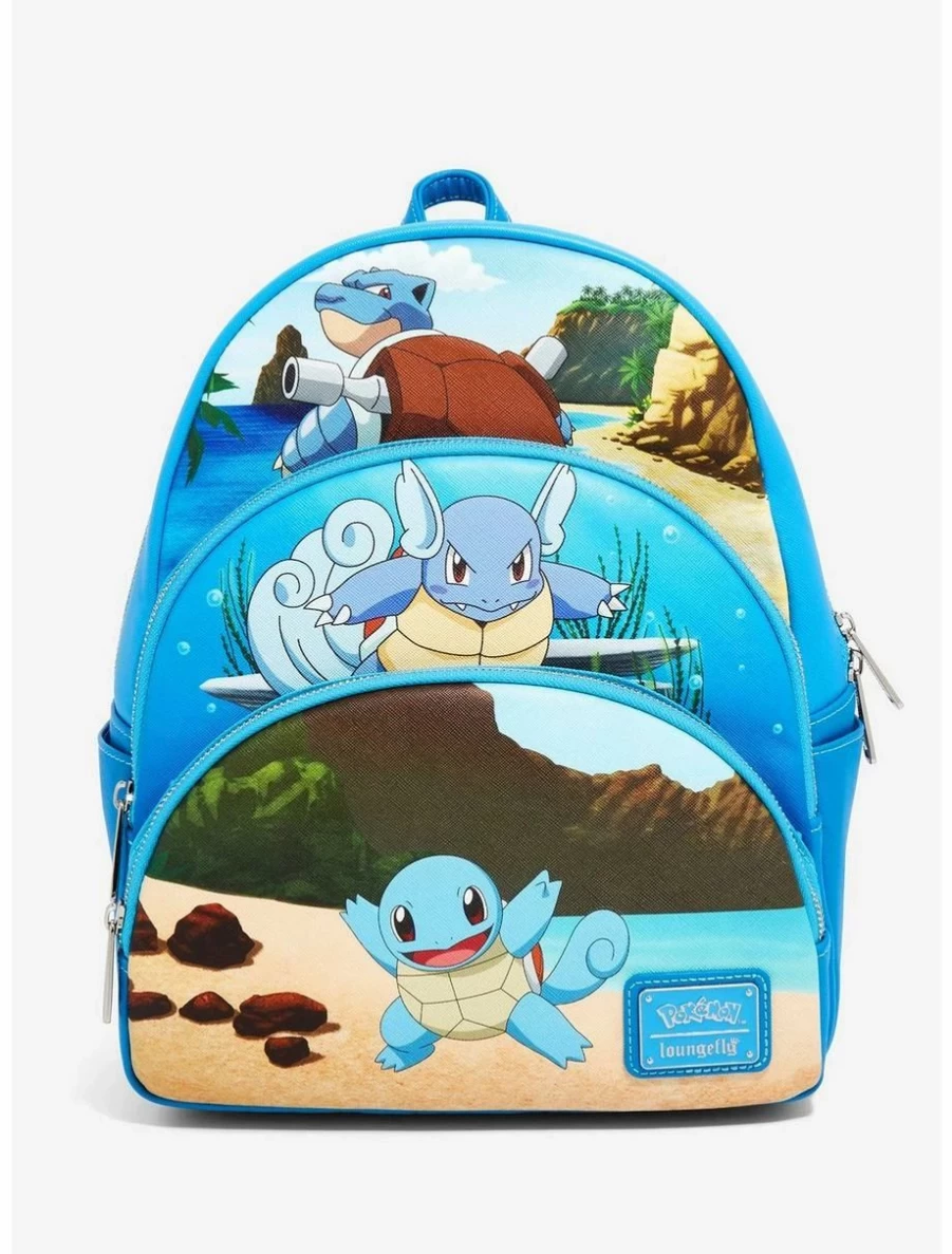 Loungefly Pokemon Squirtle Evolution Mini Backpack - Cute Water Turtle Design