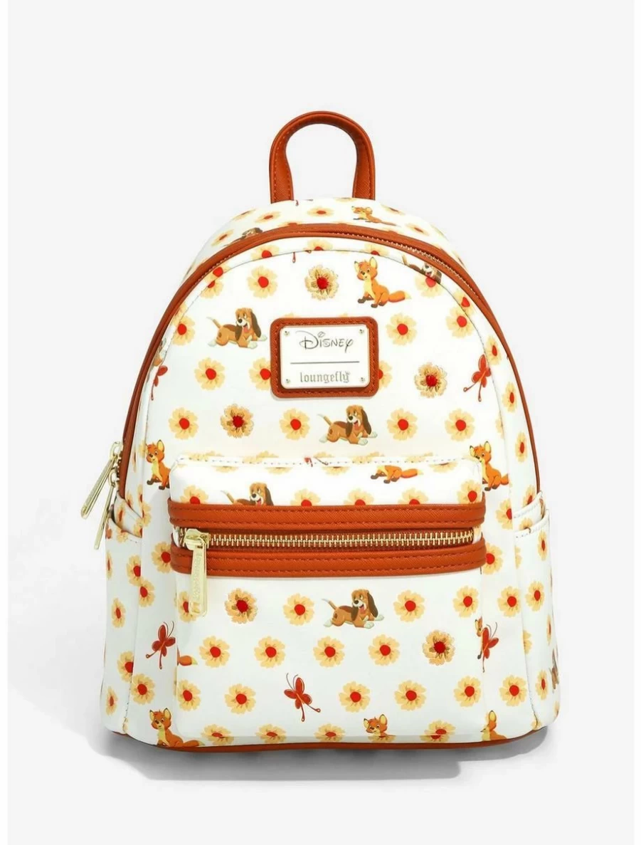 Loungefox Disney The Fox and The Hound Floral Print Mini Backpack - BoxLunch Exclusive Collectible