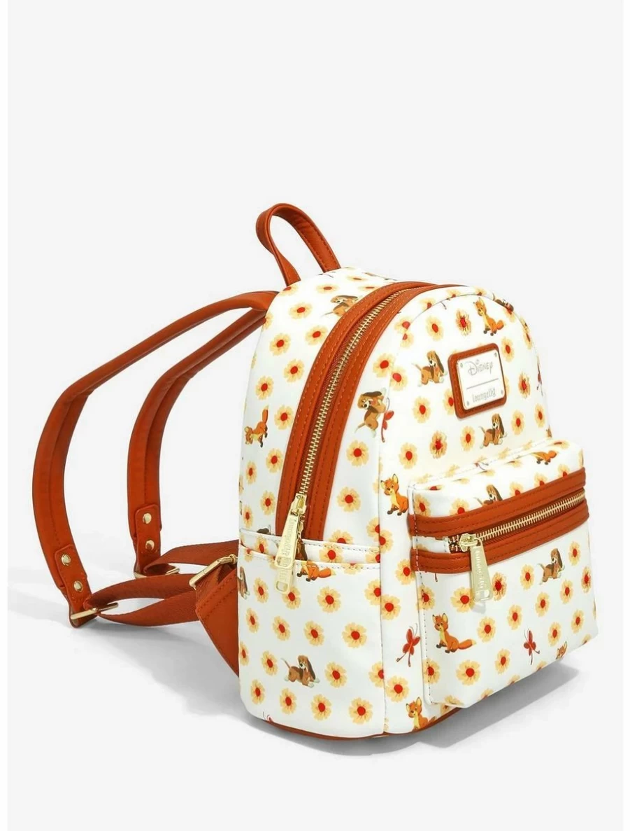 Loungefox Disney The Fox and The Hound Floral Print Mini Backpack - BoxLunch Exclusive Collectible