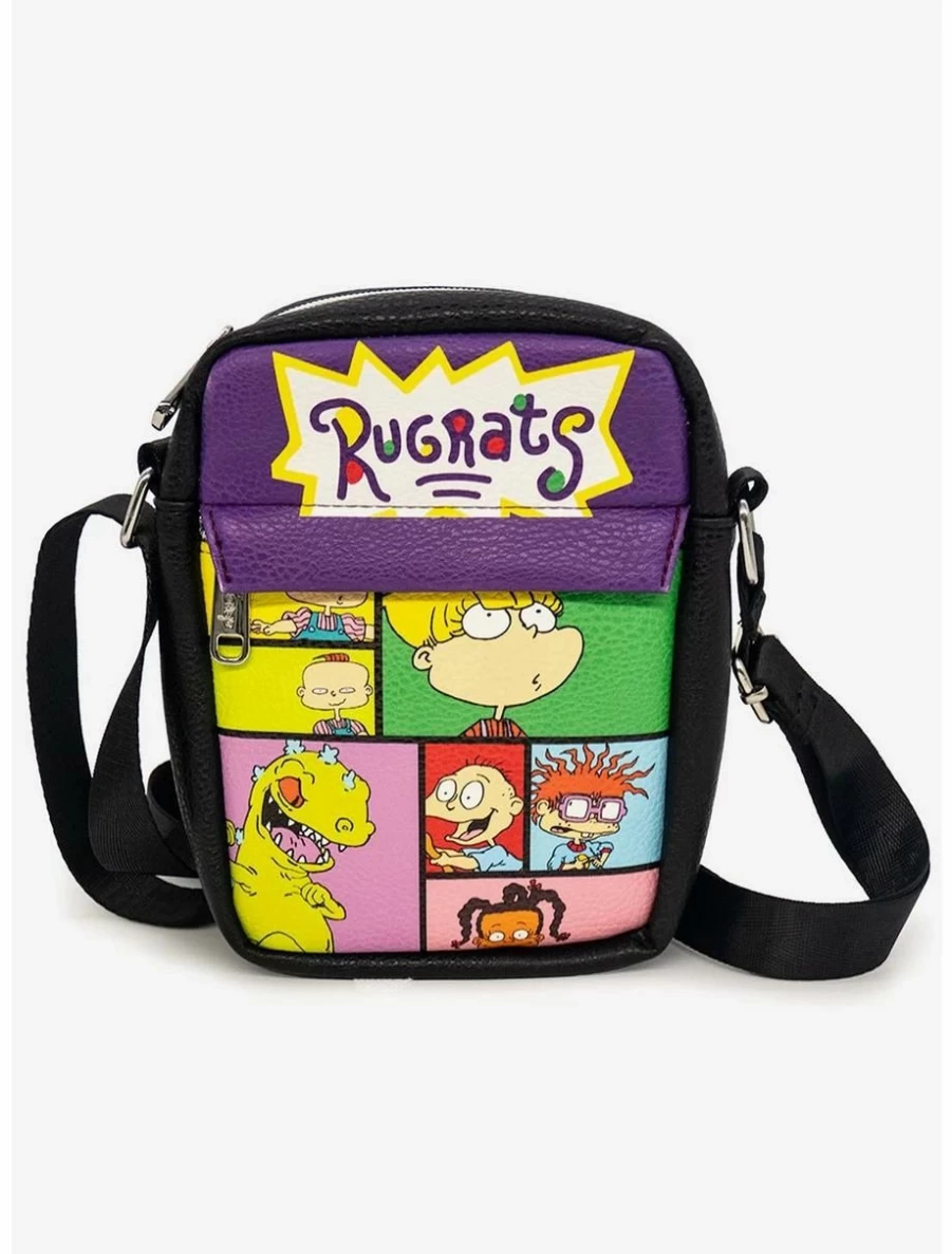 Rugrats 7-Character Pose Blocks Crossbody Bag - BoxLunch Exclusive Cartoon Print Shoulder Purse