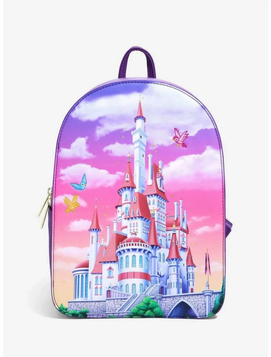 Disney Beauty and The Beast Castle Portrait Mini Backpack by Loungefly - BoxLunch Exclusive Collectible