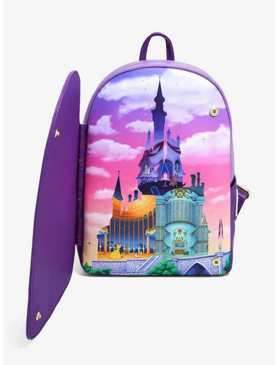Disney Beauty and The Beast Castle Portrait Mini Backpack by Loungefly - BoxLunch Exclusive Collectible