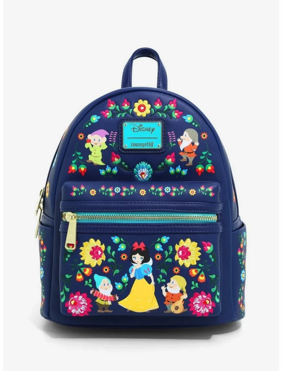 Loungefly Disney Snow White & The Seven Dwarfs Mini Backpack - Exclusive BoxLunch Folk Art Design