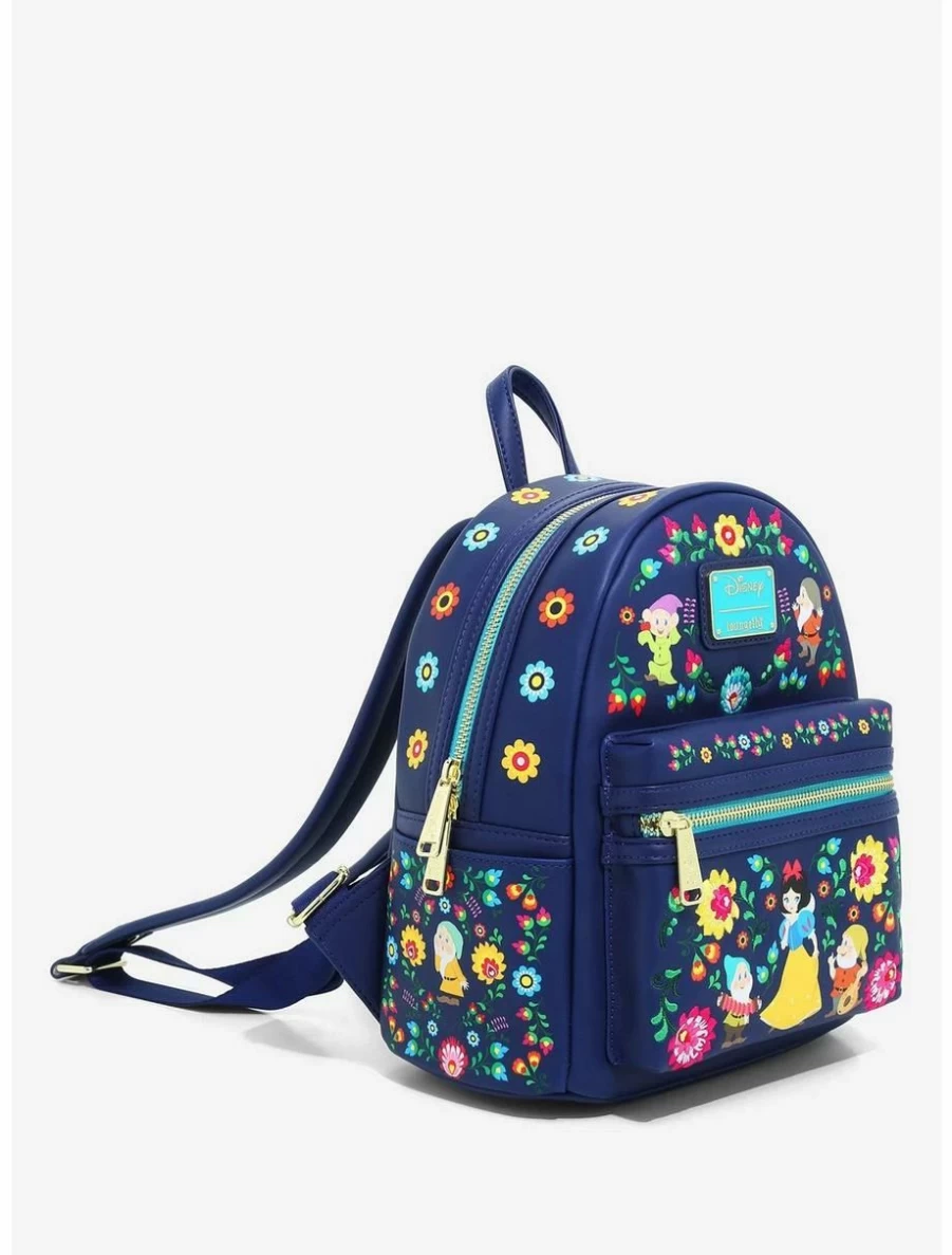 Loungefly Disney Snow White & The Seven Dwarfs Mini Backpack - Exclusive BoxLunch Folk Art Design