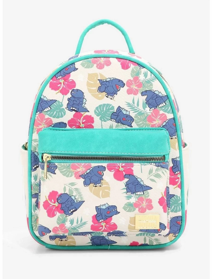 "Chibi Godzilla Tropical Floral Mini Backpack - BoxLunch Exclusive Collectible"