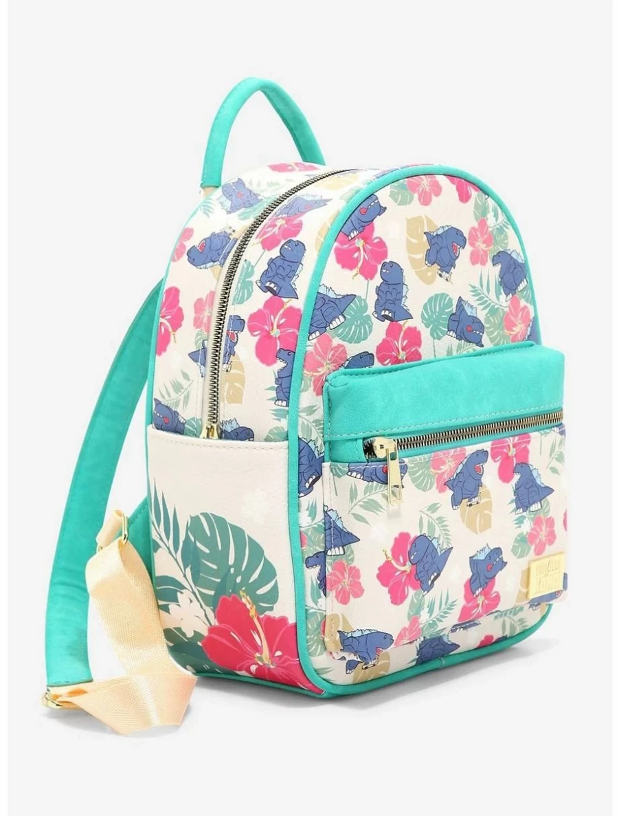 "Chibi Godzilla Tropical Floral Mini Backpack - BoxLunch Exclusive Collectible"