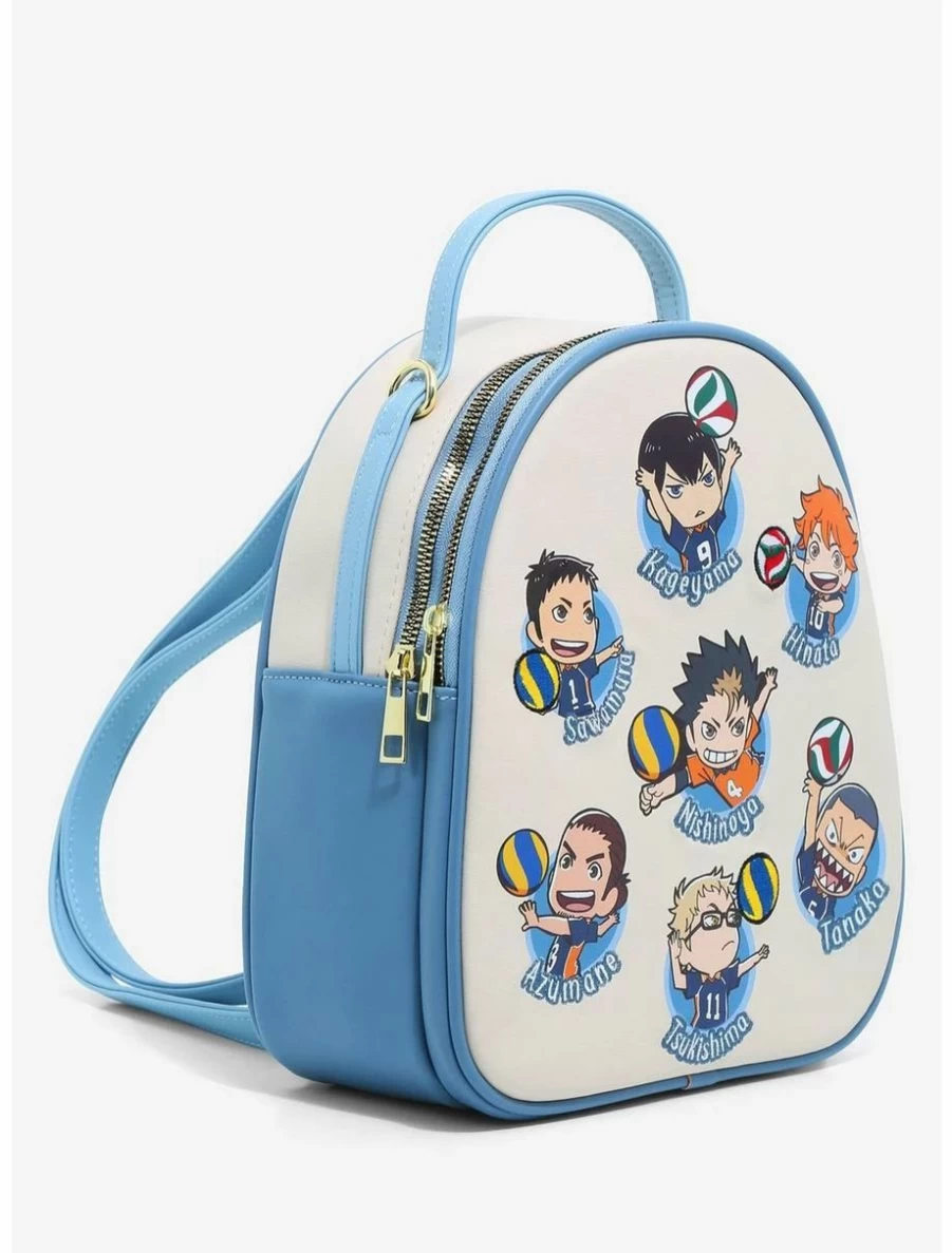 "Haikyu!! Anime Chibi Team Mini Backpack - BoxLunch Exclusive Convertible Bag"