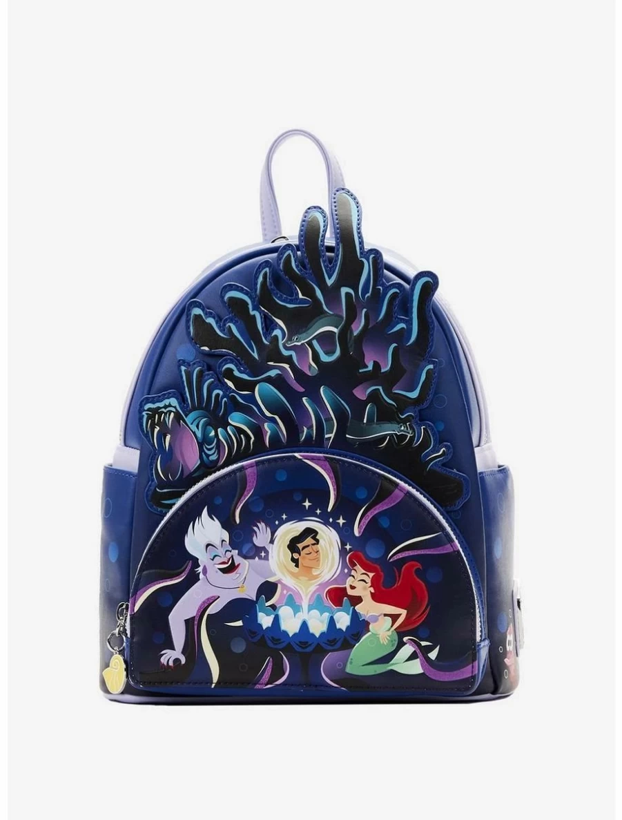 Disney The Little Mermaid Ursula's Lair Glow in The Dark Mini Backpack by Loungefly for Box Lunch Exclusive