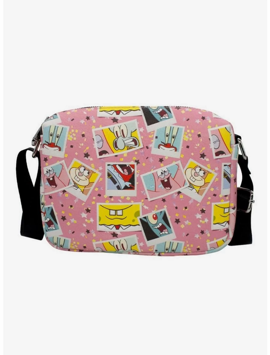 Spongebob Squarepants & Friends Snapshots Crossbody Bag - Cute Cartoon Character Purse for Fans
