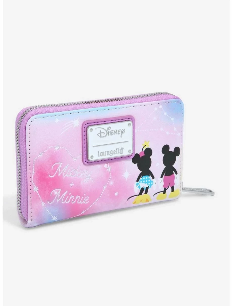 Loungefly Exclusive Disney Minnie & Mickey Mouse Constellation Zip Wallet Boxlunch Limited Edition