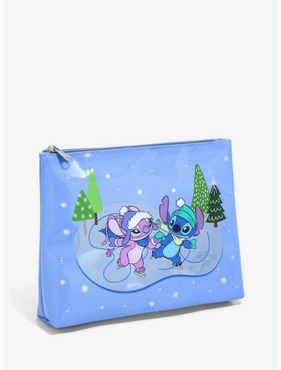 Disney Lilo & Stitch Stitch & Angel Themed Winter Cosmetic Bag – BoxLunch Exclusive Collectible