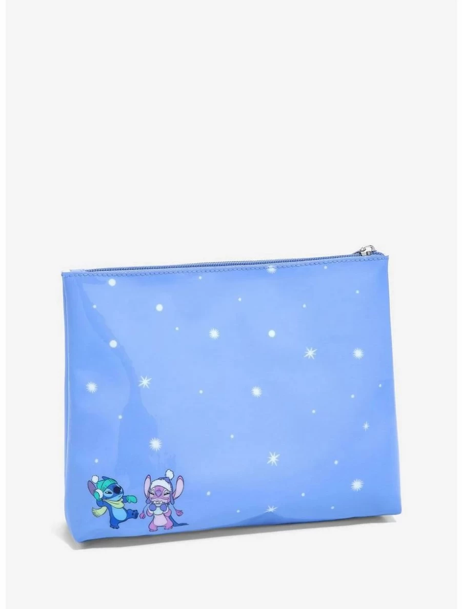 Disney Lilo & Stitch Stitch & Angel Themed Winter Cosmetic Bag – BoxLunch Exclusive Collectible