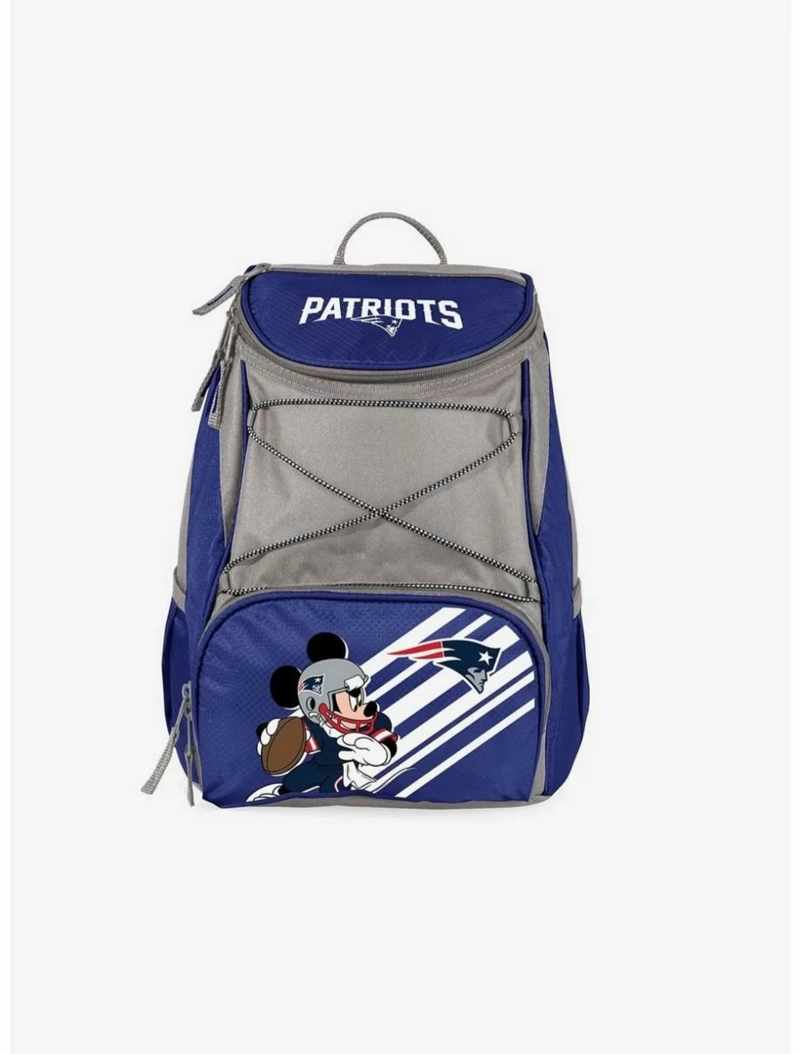 Disney Mickey Mouse NFL New England Patriots Themed Insulated Cooler Backpack for Fans