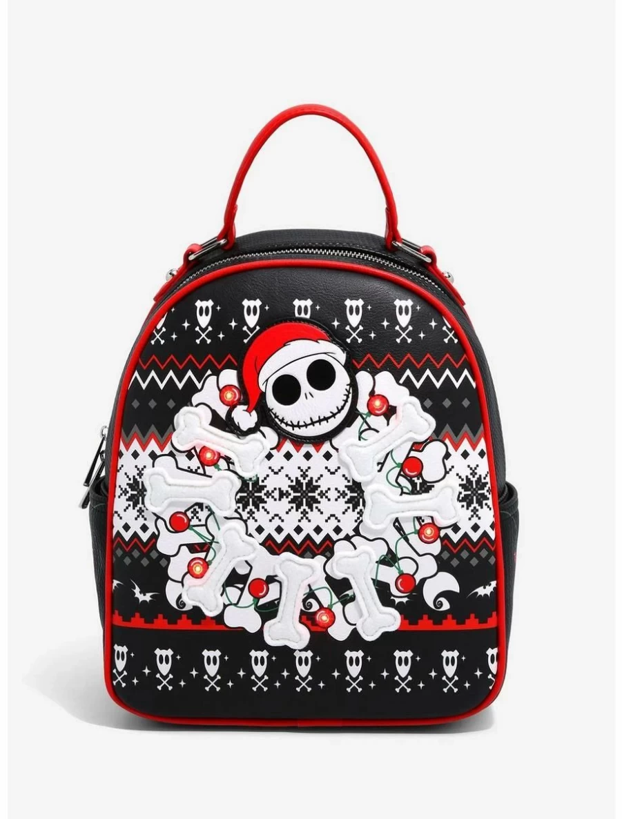 Disney The Nightmare Before Christmas Jack Skellington Christmas Sweater Mini Backpack - BoxLunch Exclusive Holiday Gift