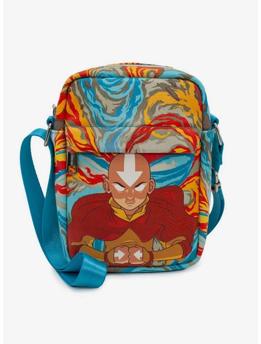 Avatar: The Last Airbender Aang Vegan Leather Crossbody Bag - Meditation Inspired Design