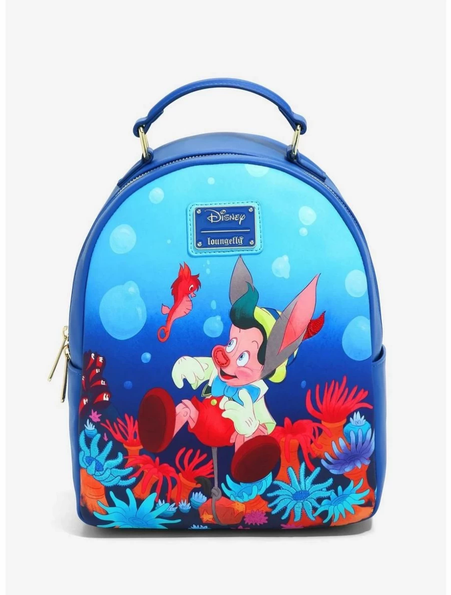Loungefly Disney Pinocchio Underwater Themed Mini Backpack Exclusive at BoxLunch