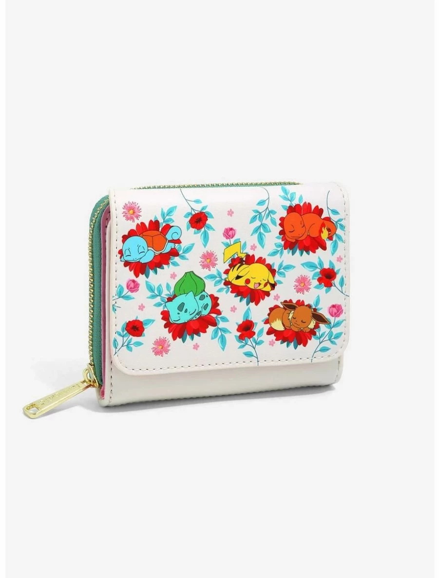 Loungefly Pokemon Floral Sleeping Pikachu Wallet - BoxLunch Exclusive Collectible