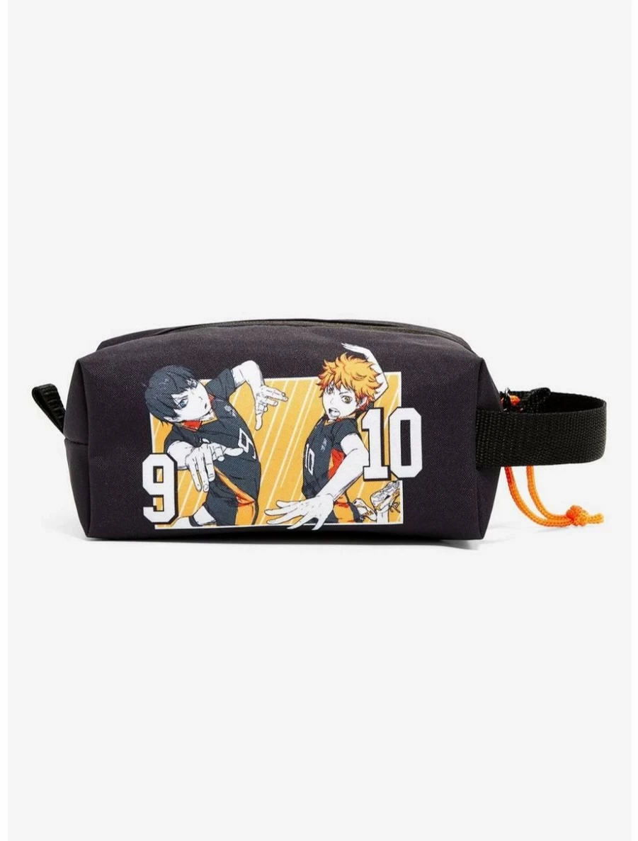 "Haikyu!! Kageyama & Hinata Toiletry Bag - BoxLunch Exclusive Anime Cosmetics Pouch"