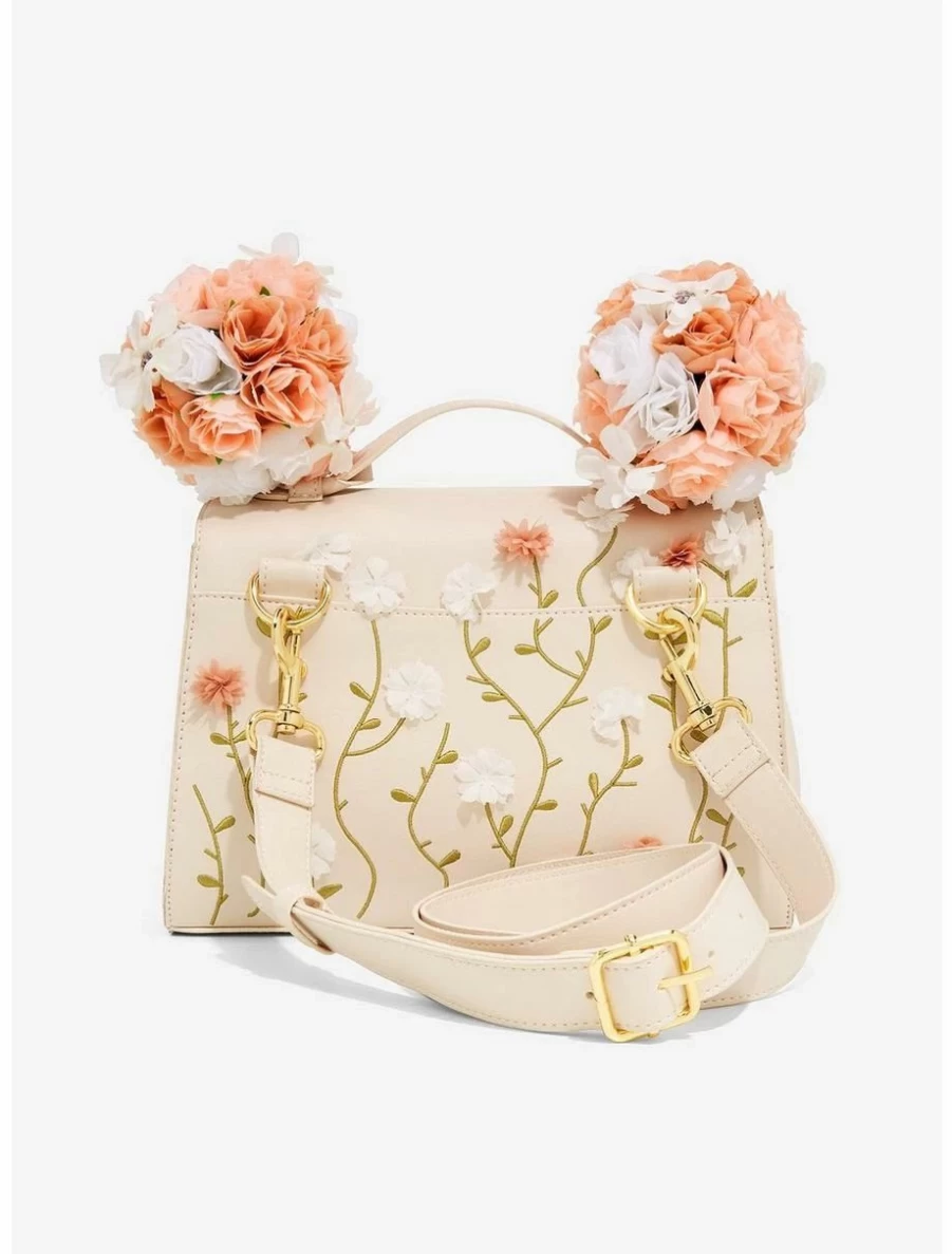 Disney Minnie Mouse Floral Handbag Crossbody Purse BoxLunch Exclusive Women's Fashion Accessory