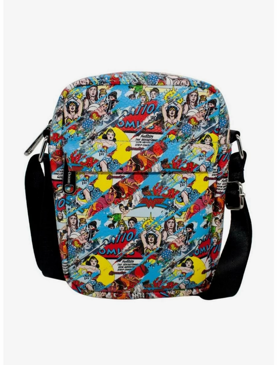 DC Comics Wonder Woman Retro Crossbody Bag - Vintage Style Superhero Purse for Women