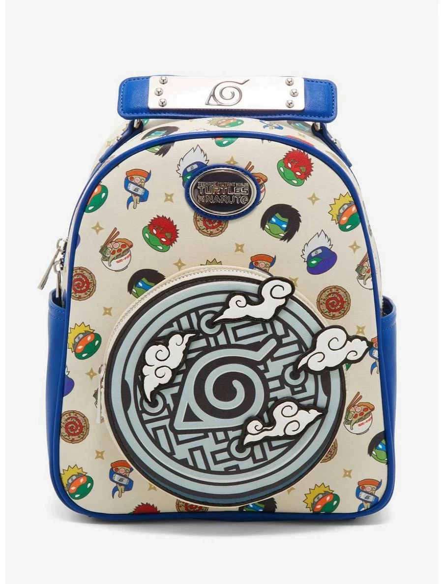 "Exclusive TMNT X Naruto Mini Backpack - BoxLunch Limited Edition Teenage Mutant Ninja Turtles Anime Crossover"