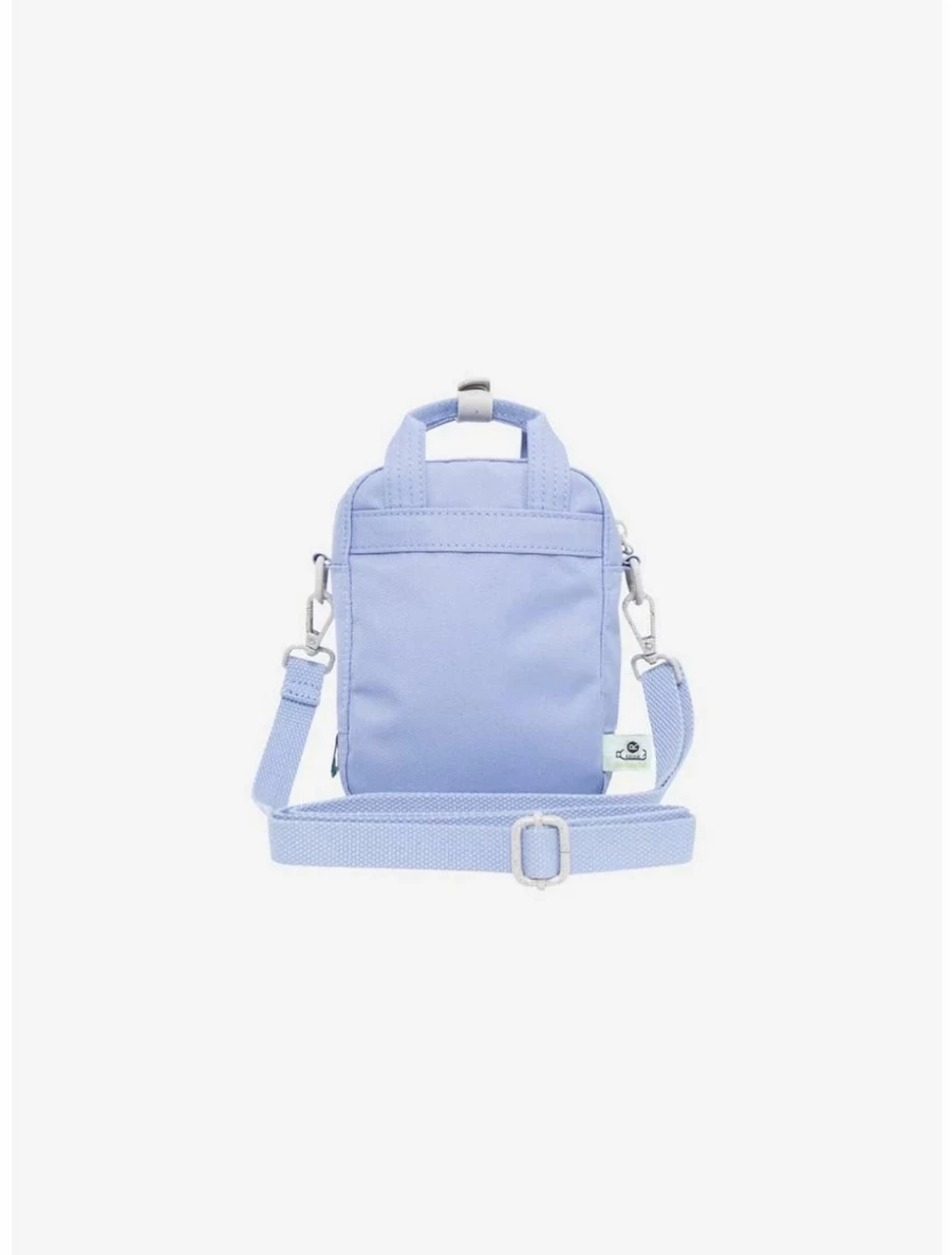 Monet-Inspired Iris Purple Mini Crossbody Bag with Doughnut & Macaron Charm - Stylish Stone Accent