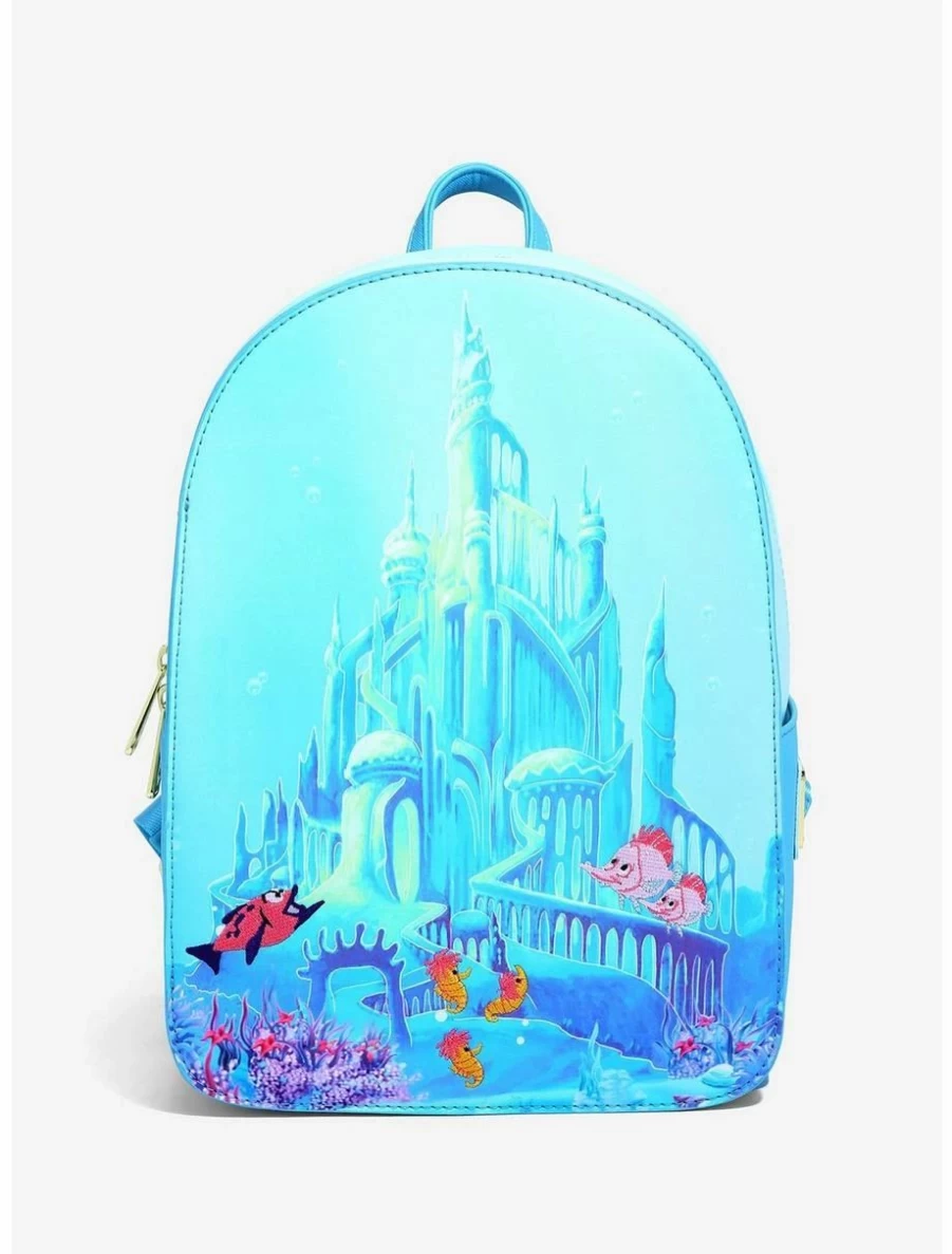 Loungefly Disney The Little Mermaid Mini Backpack - Exclusive Ariel Castle Design by BoxLunch