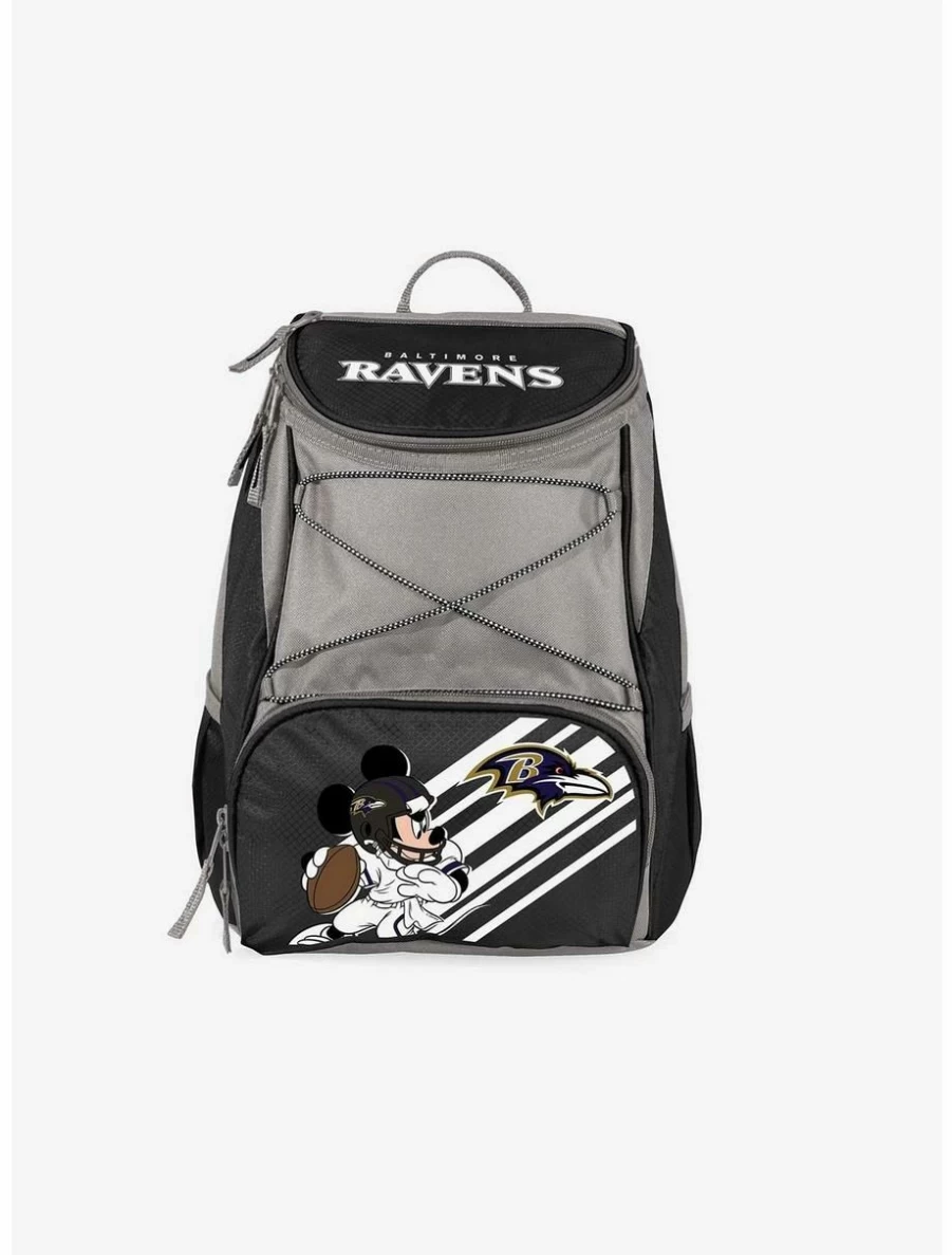 Disney Mickey Mouse NFL Baltimore Ravens Themed Cooler Backpack for Fans