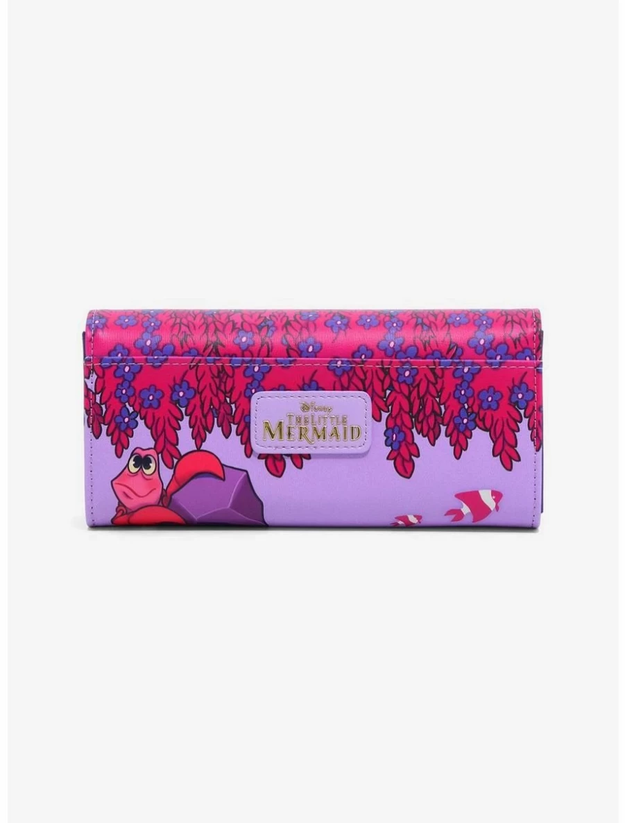 Disney The Little Mermaid Ariel & Flounder Floral Wallet Limited Edition BoxLunch Exclusive