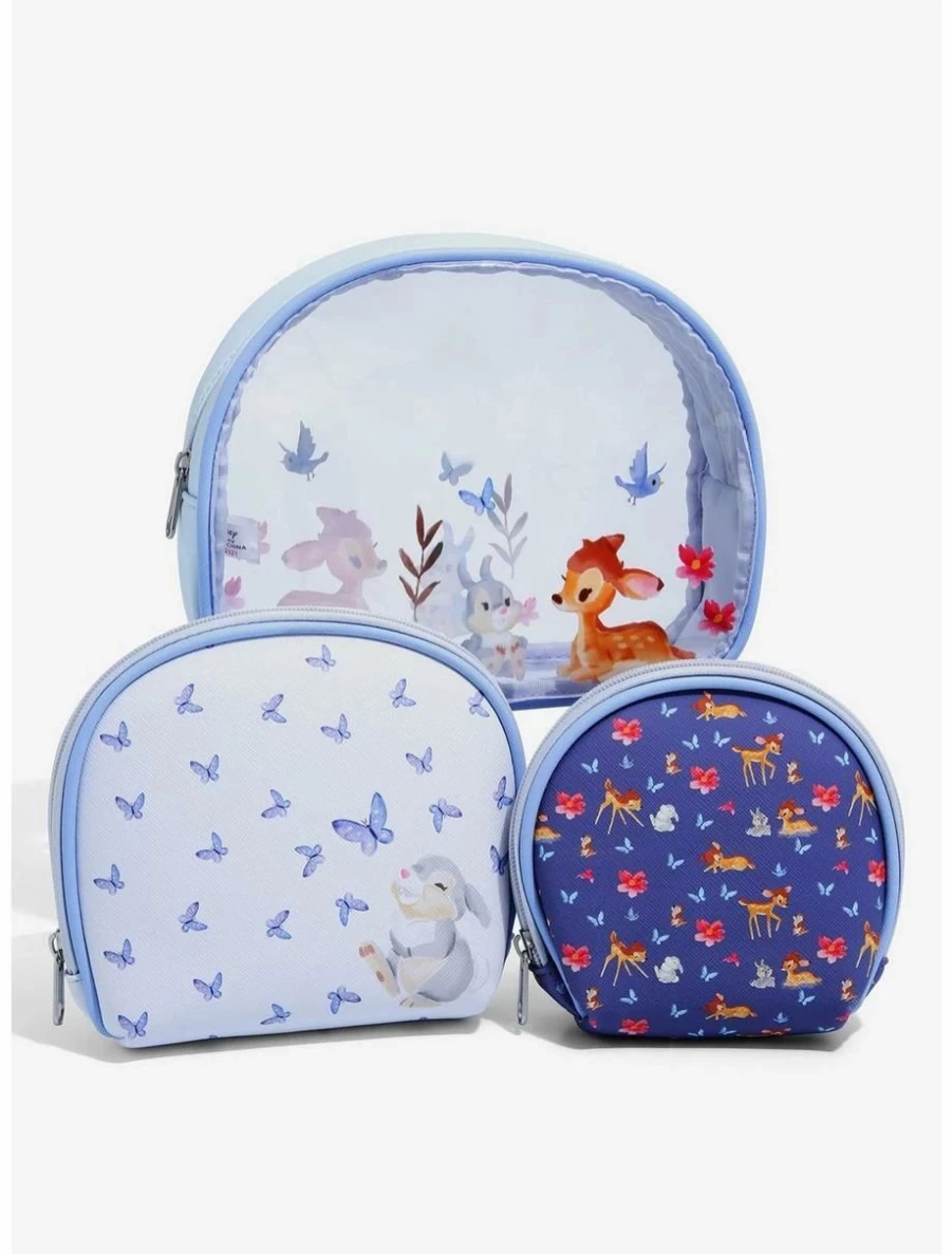 Disney Bambi Watercolor Cosmetic Bag Set - BoxLunch Exclusive Makeup Pouch Collection