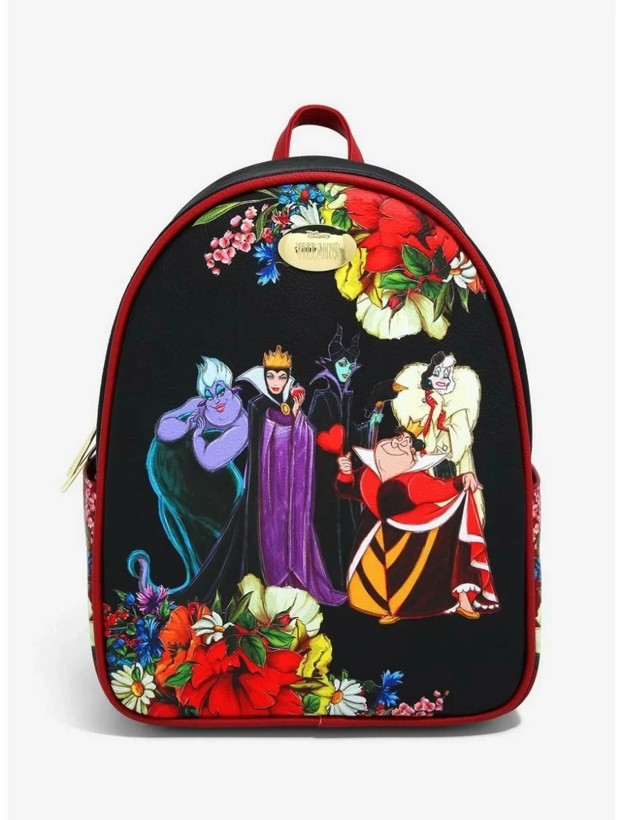 Disney Villains Floral Mini Backpack - Exclusive BoxLunch Themed Design for Collectors
