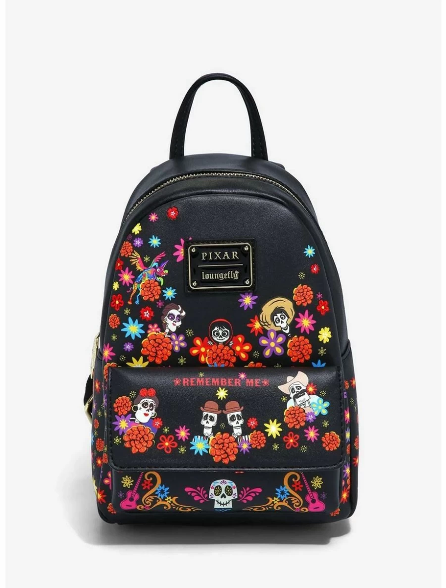 Loungefly Disney Pixar Coco Mini Backpack - Land of The Dead Family Design - BoxLunch Exclusive Collectible