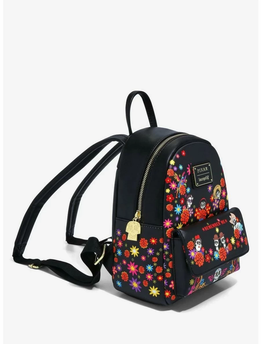 Loungefly Disney Pixar Coco Mini Backpack - Land of The Dead Family Design - BoxLunch Exclusive Collectible