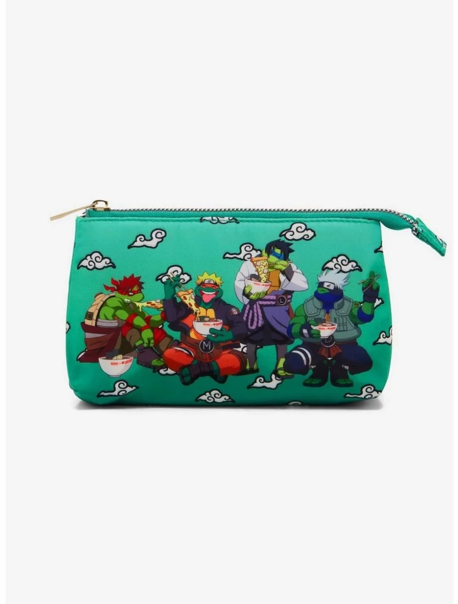 "Exclusive BoxLunch TMNT X Naruto Pencil Case - Teenage Mutant Ninja Turtles Anime Crossover Collectible"