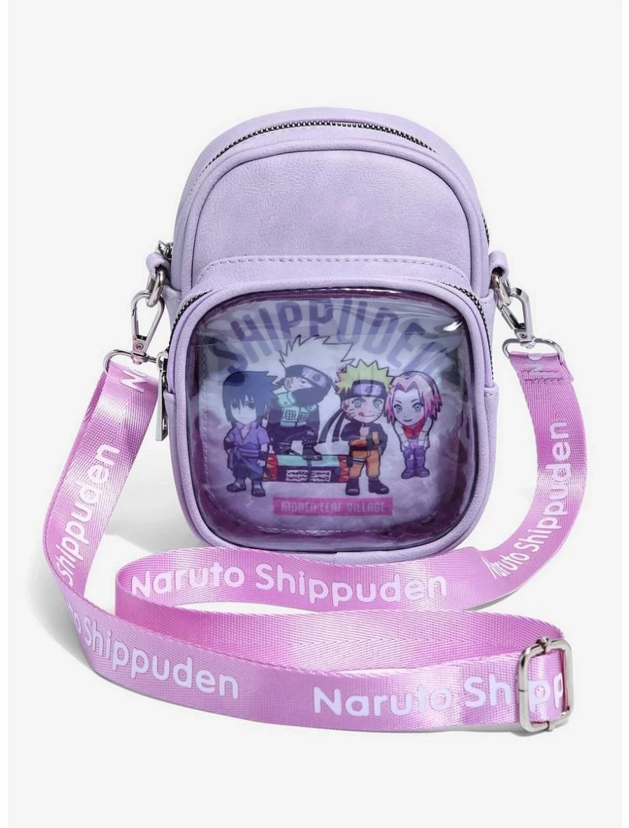 "Naruto Shippuden Team 7 Anime Crossbody Bag - Chibi Character Design, Collector's Edition"