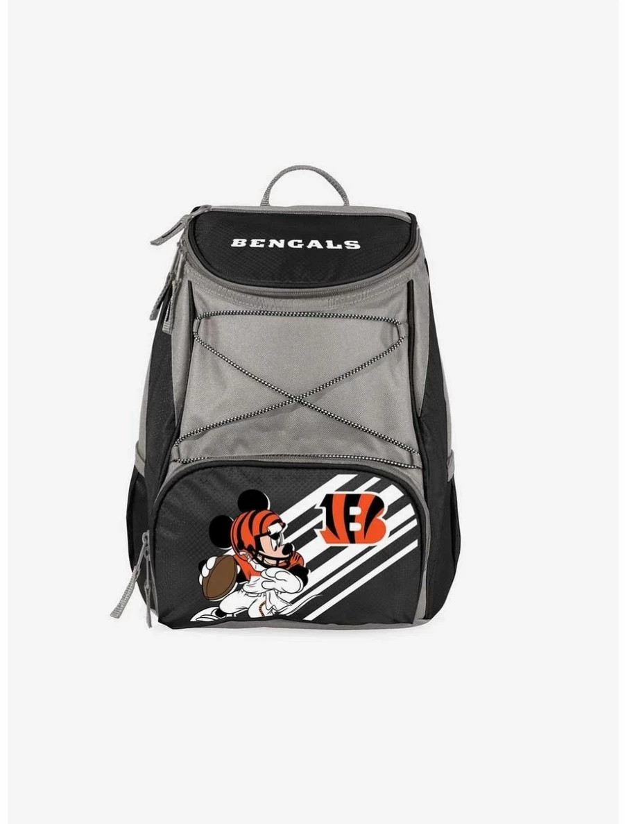 Disney Mickey Mouse NFL Cincinnati Bengals Themed Cooler Backpack for Lunch Box & Outdoor Activities