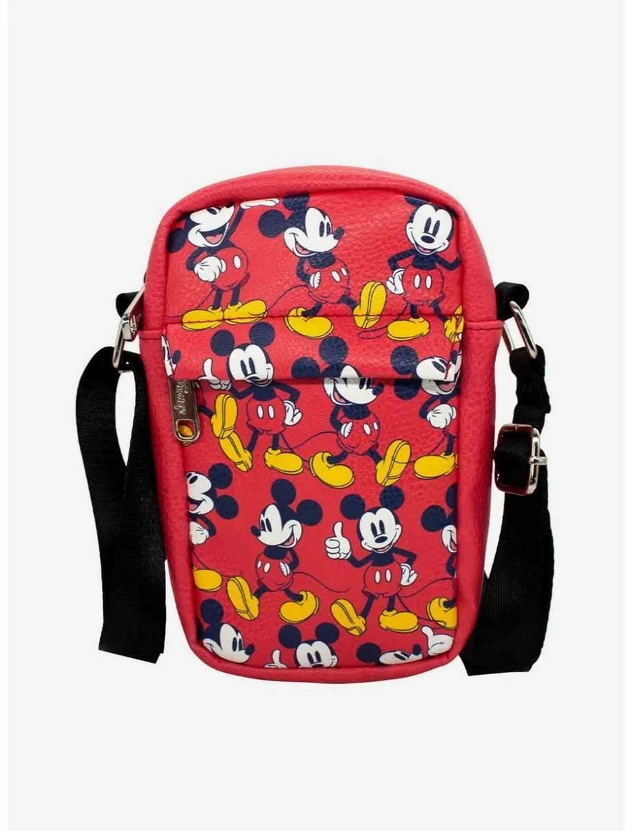 Disney Mickey Mouse Vegan Leather Crossbody Bag - Stylish Standing Poses Design for Box Lunch Fans