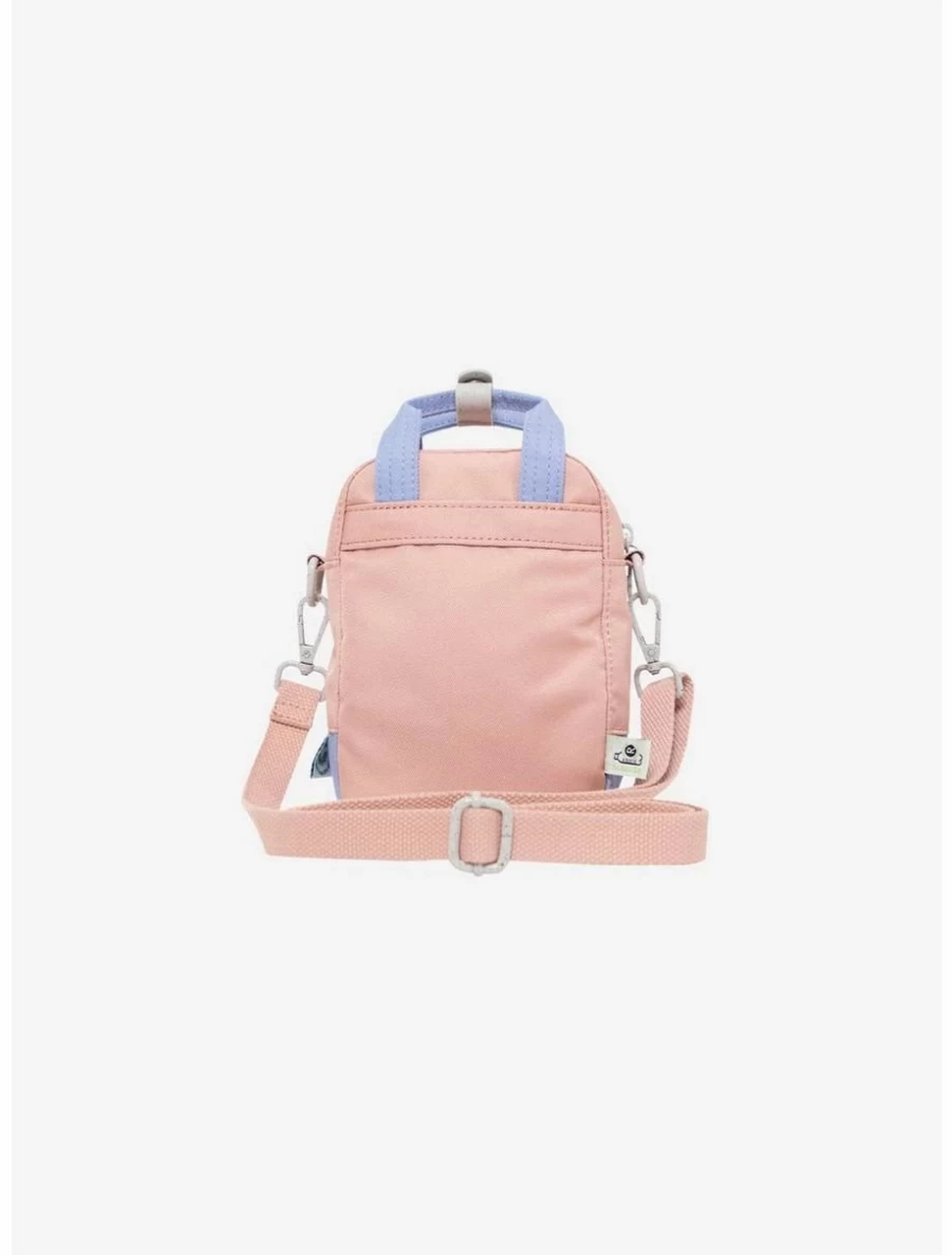 Monet-Inspired Pink Mini Crossbody Bag with Doughnut & Macaron Charm - Stylish Stone Accents