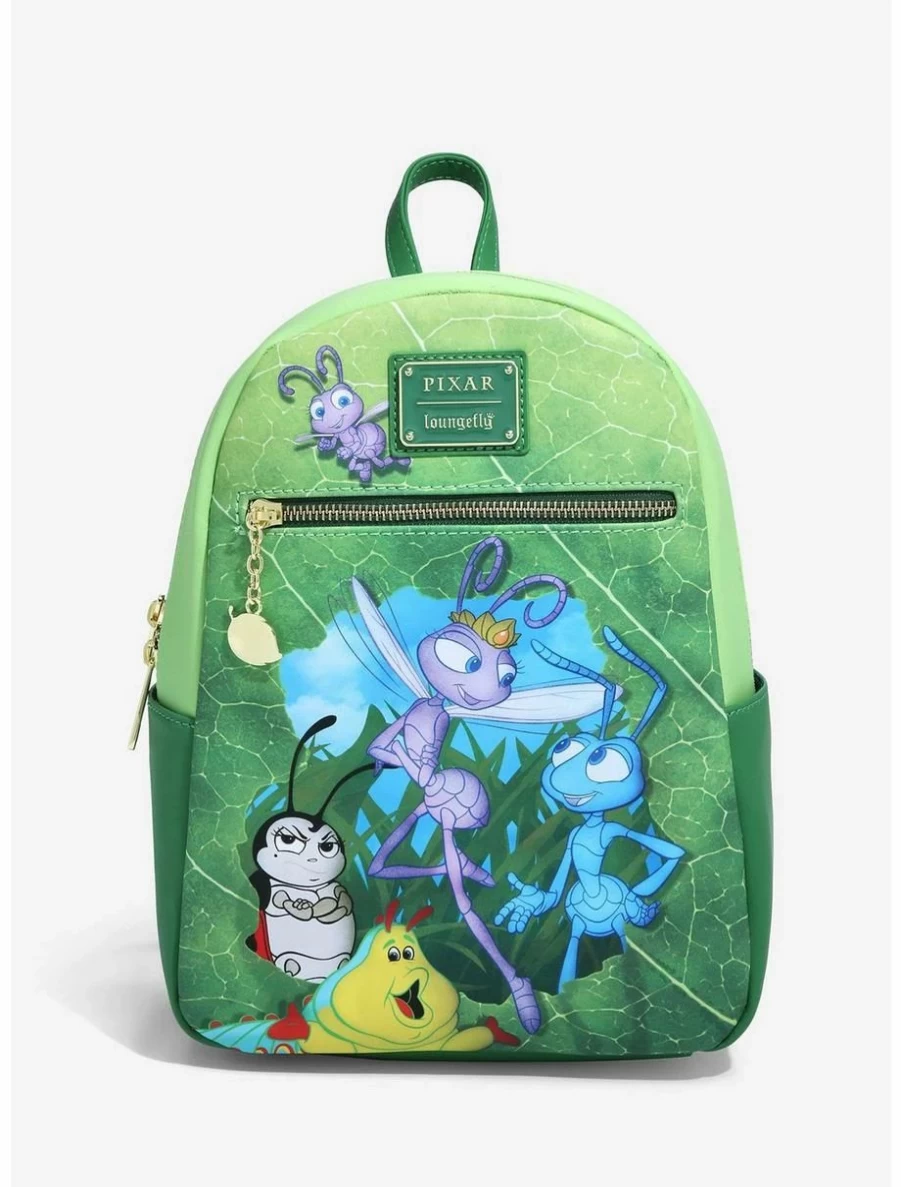 Loungefly Disney Pixar A Bug's Life Leaf Mini Backpack Exclusive BoxLunch Collectible