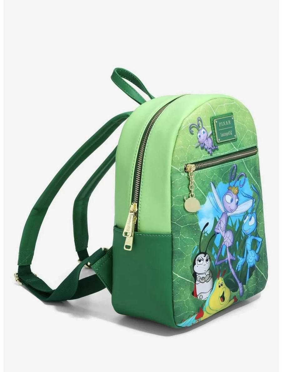 Loungefly Disney Pixar A Bug's Life Leaf Mini Backpack Exclusive BoxLunch Collectible